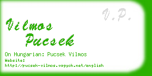 vilmos pucsek business card